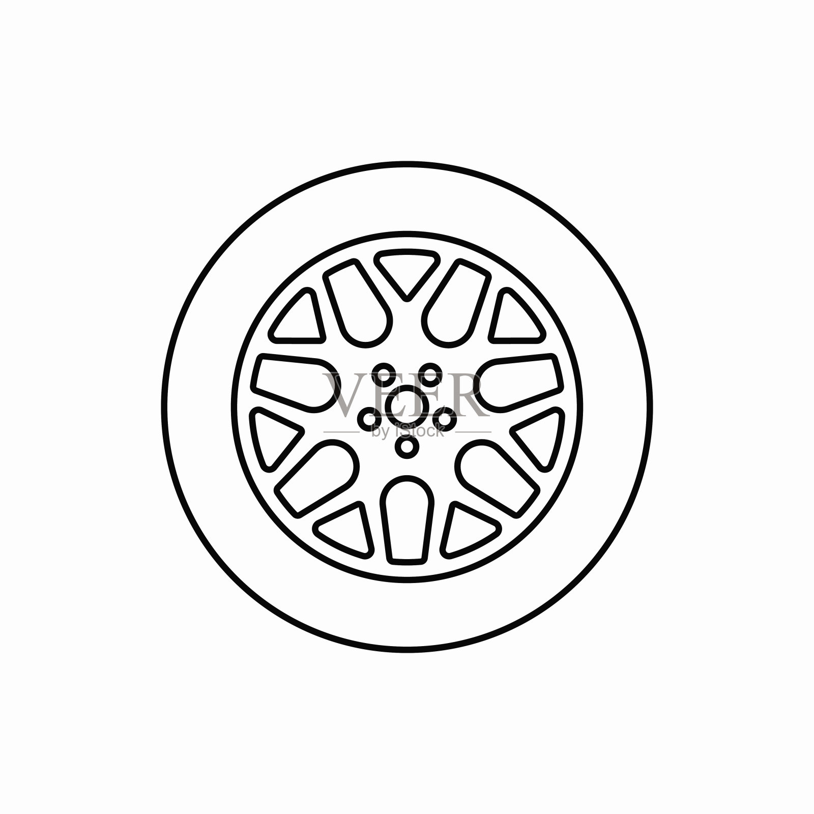 车轮图标。矢量图插画图片素材