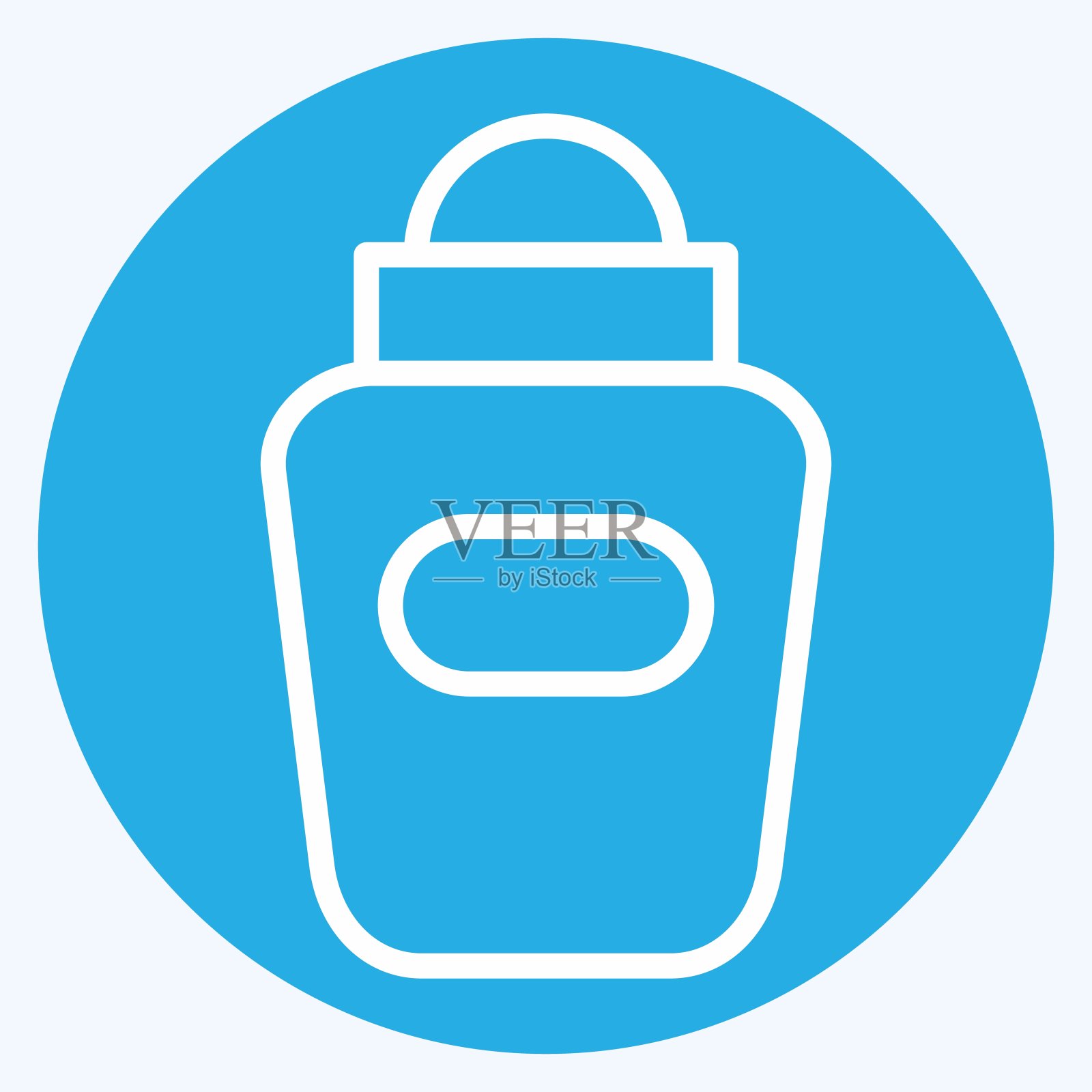 图标除臭剂。与卫生有关的标志。蓝眼睛的风格。简单的设计说明插画图片素材