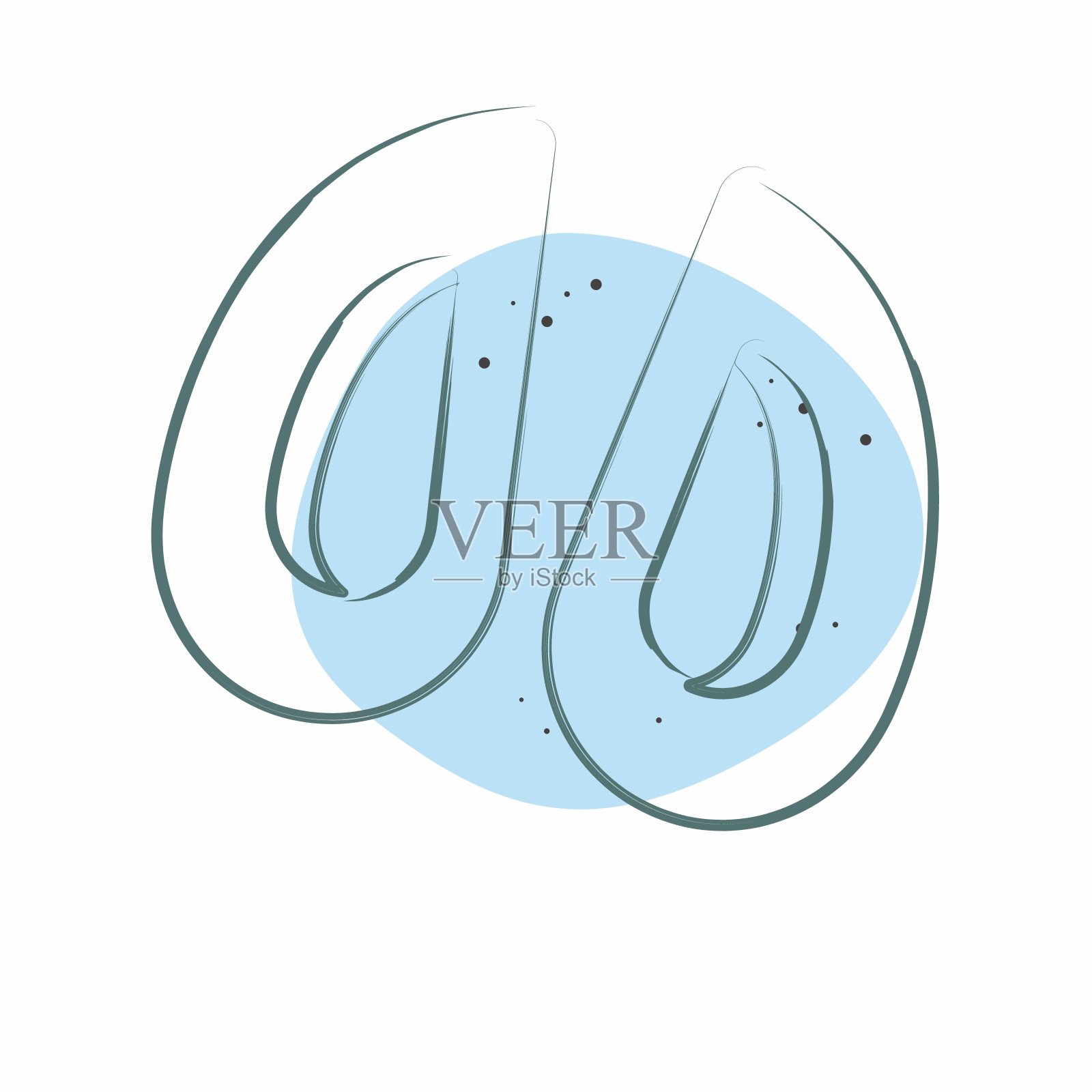 图标贻贝。与海鲜有关的标志。色斑样式。简单的设计说明插画图片素材