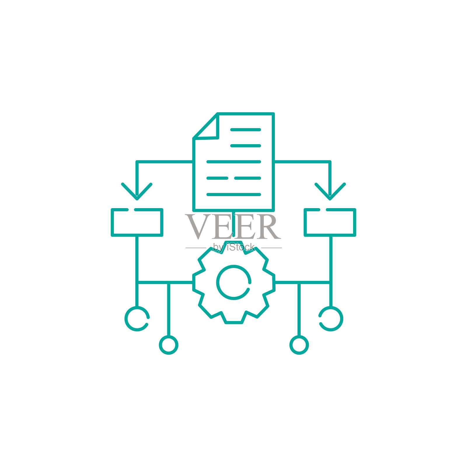 机器学习，机器学习，矢量插图图标设计插画图片素材