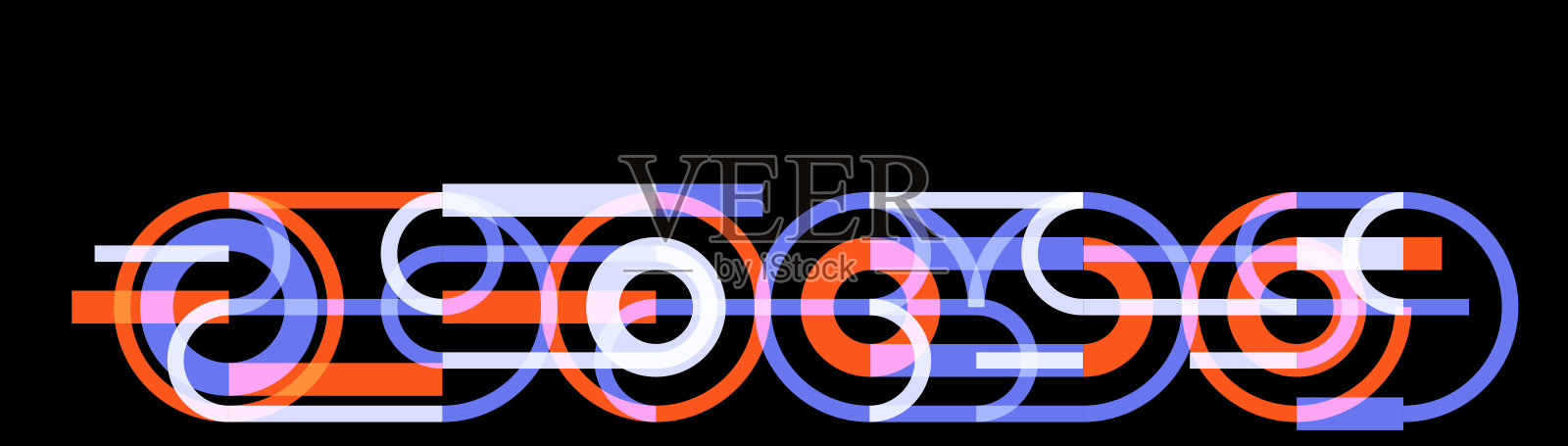 几何背景与圆和线矢量艺术，抽象的构图技术方案，平面最小的技术系统。插画图片素材