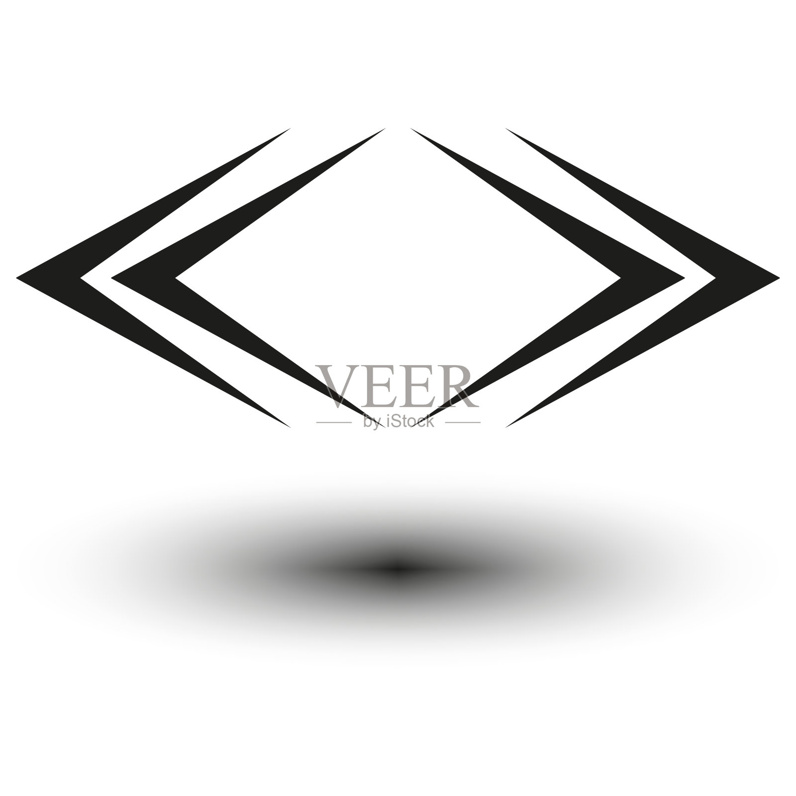 抽象的钻石箭设计。几何方向概念。矢量图形元素。矢量插图。每股收益10。插画图片素材