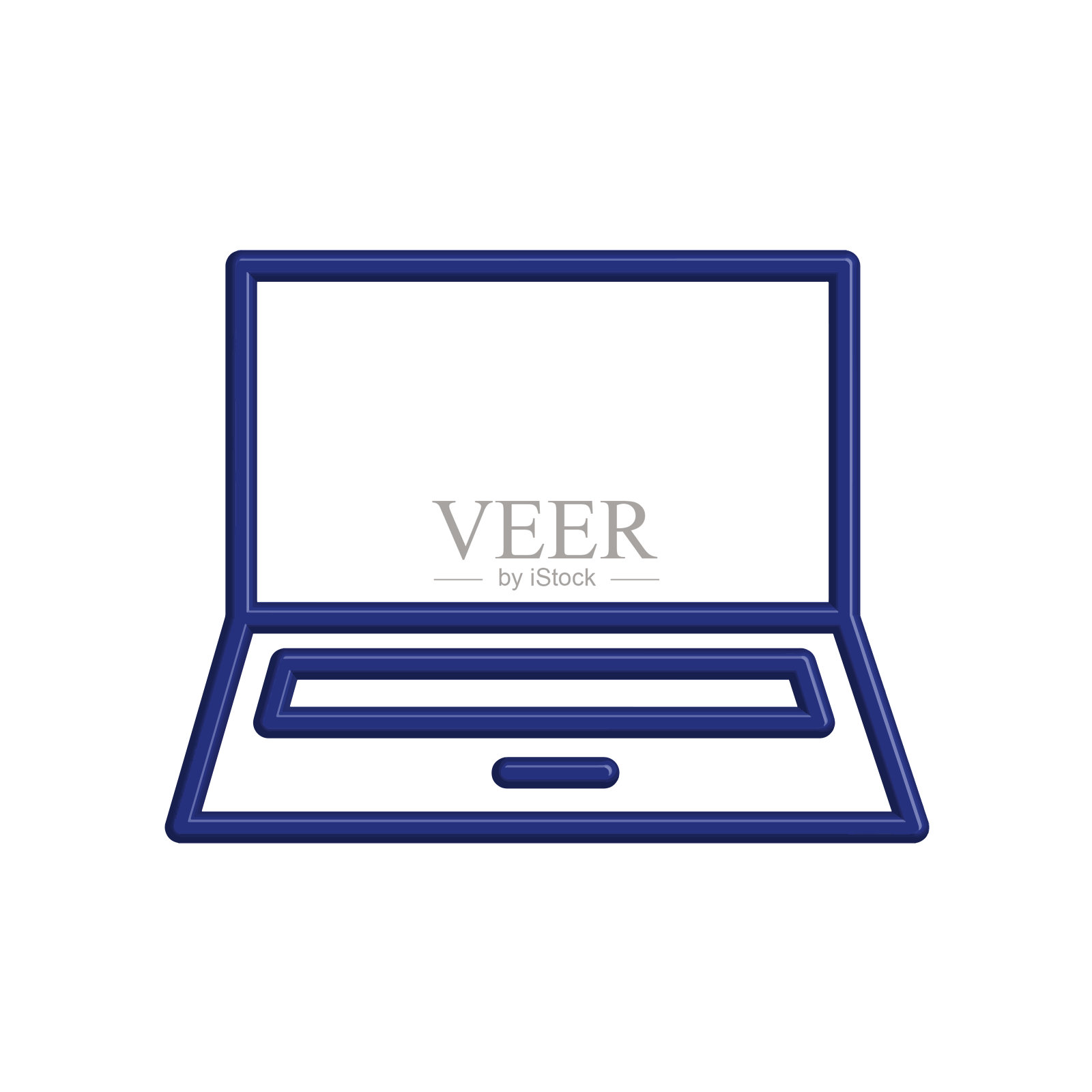 插图矢量图形的笔记本电脑图标模板插画图片素材