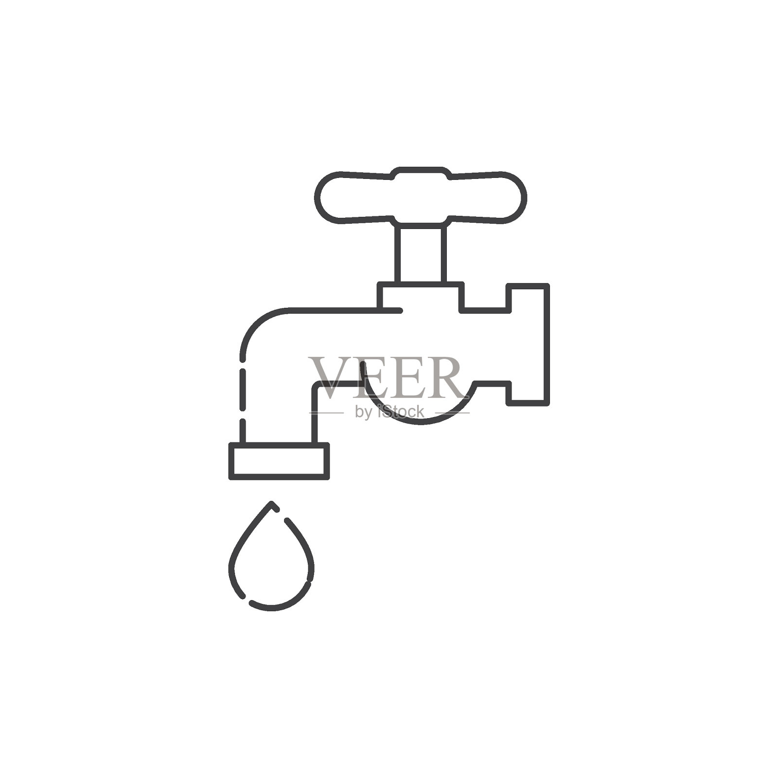 水管标志图标插画图片素材