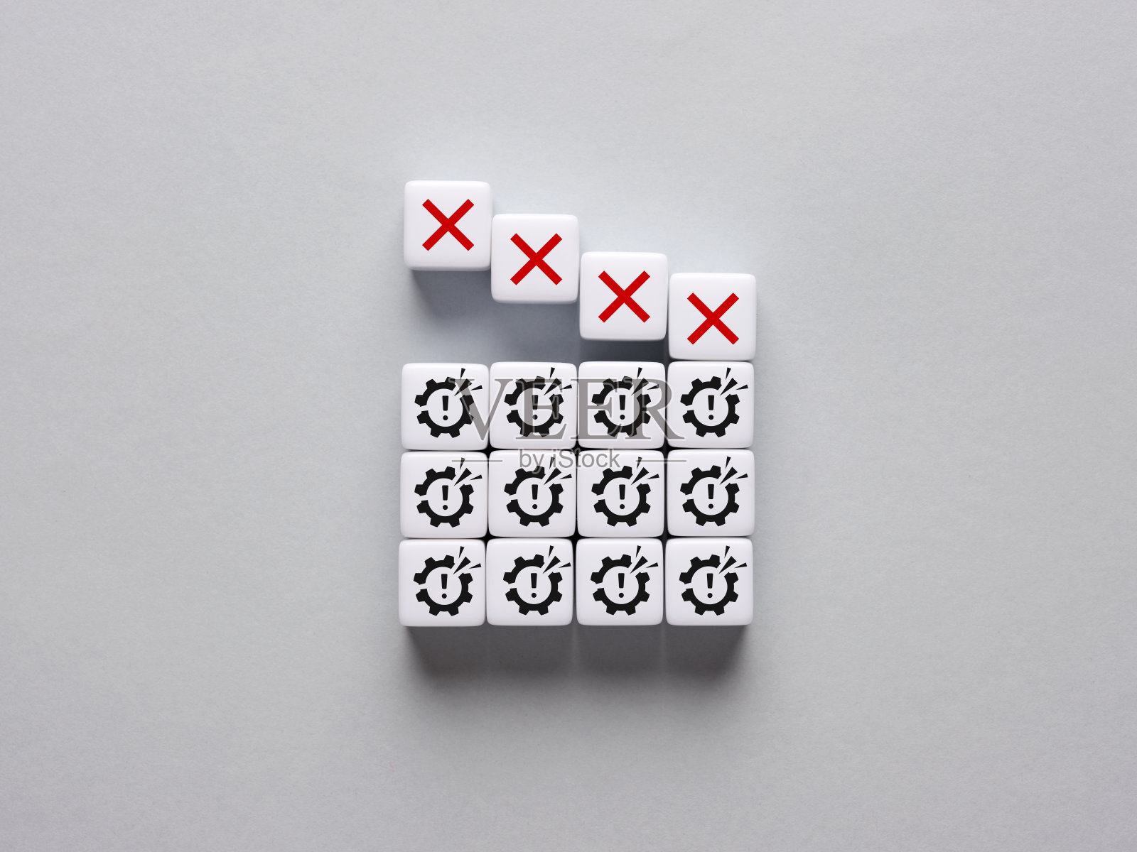 工业生产系统的故障、中断和错误。照片摄影图片