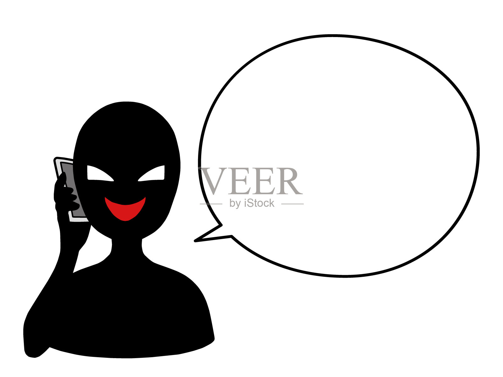 小人与言语泡泡的插画素材插画图片素材