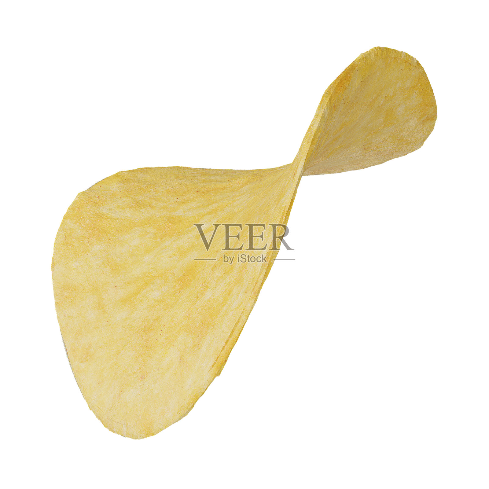 3D孤立的土豆片与白色背景照片摄影图片