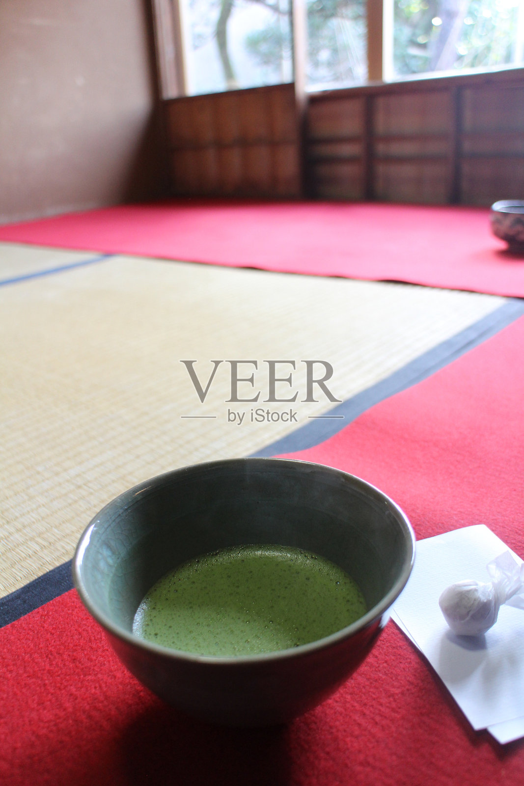 日本金泽的抹茶和日本糖果照片摄影图片