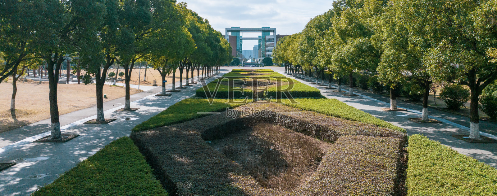 鸟瞰中国浙江省宁波大学校园照片摄影图片