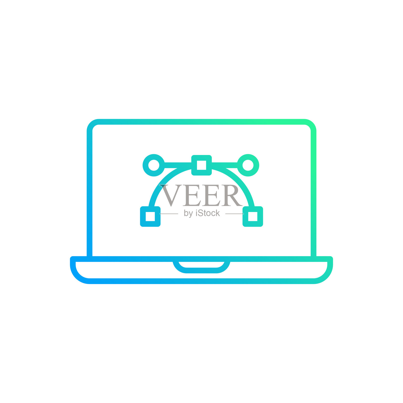 图形设计渐变线图标。Icon适用于网页设计、移动应用、UI、UX和GUI设计。插画图片素材