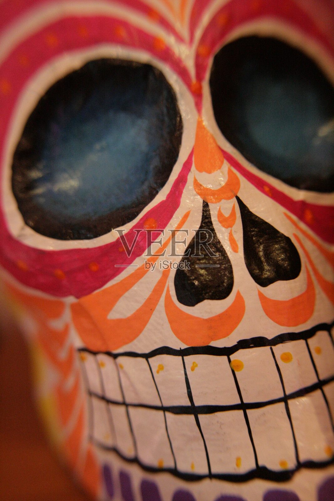 装饰骷髅头亡灵节特写照片摄影图片