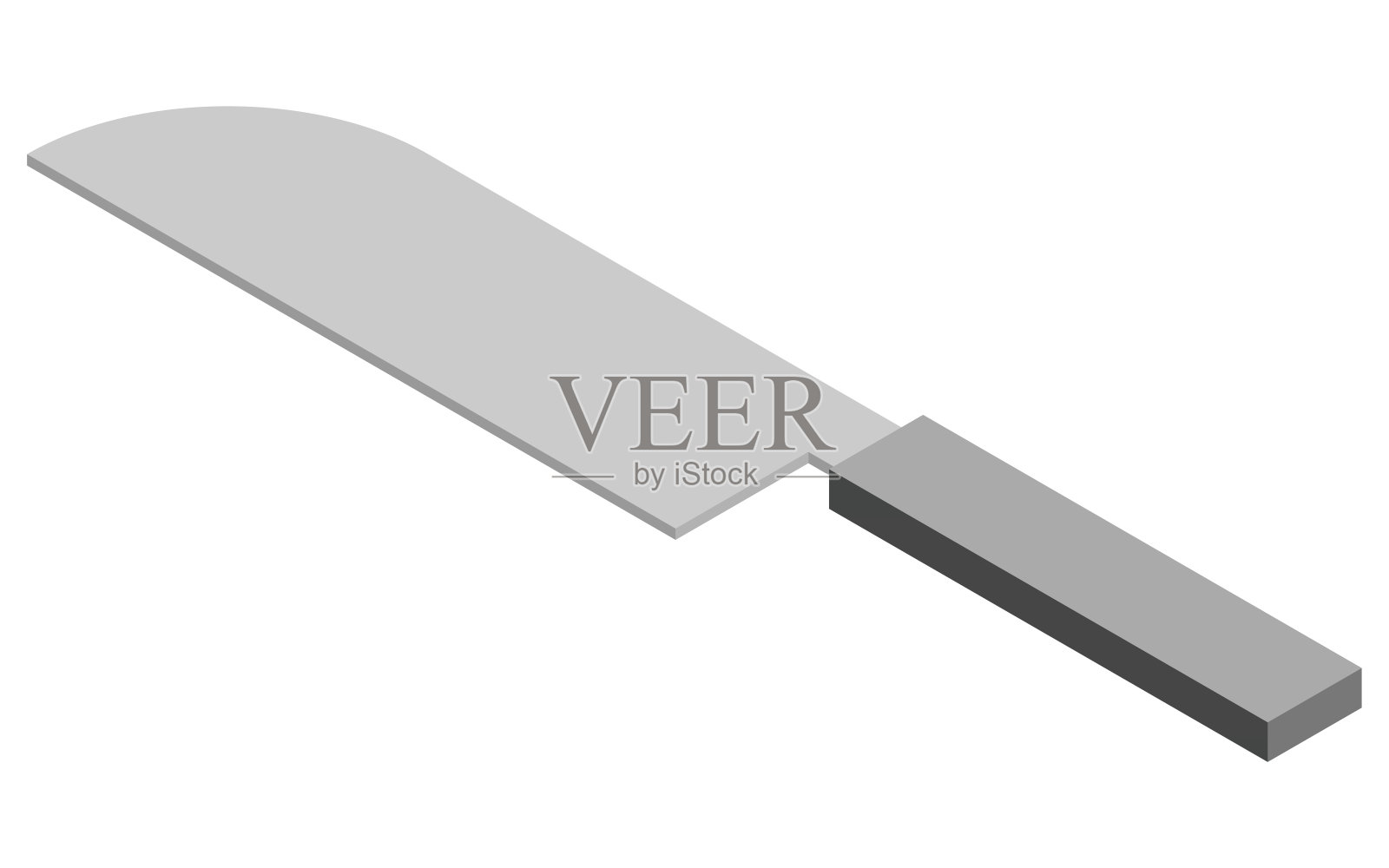 炊具:刀具，等距插图插画图片素材