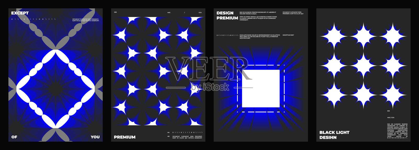 严格的海报设计集。插画图片素材