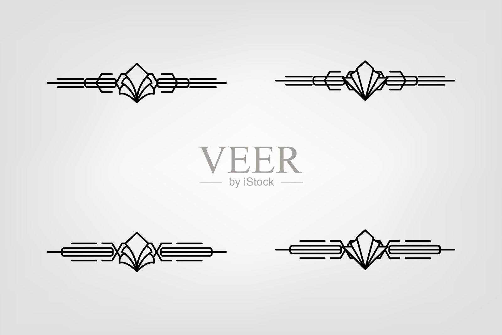 装饰艺术线条边框。现代阿拉伯金色框架，装饰线条边框和几何金色标签框架矢量设计元素插画图片素材