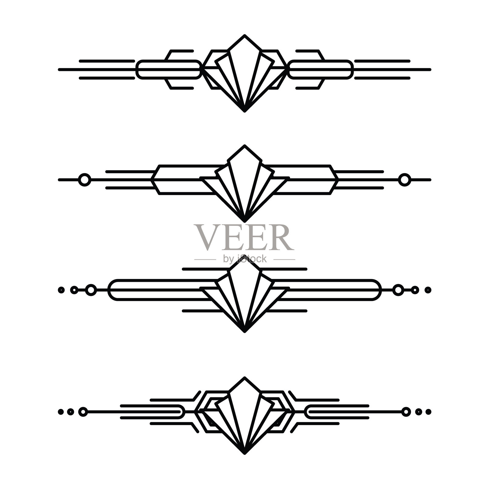 装饰艺术线条边框。现代阿拉伯金色框架，装饰线条边框和几何金色标签框架矢量设计元素插画图片素材