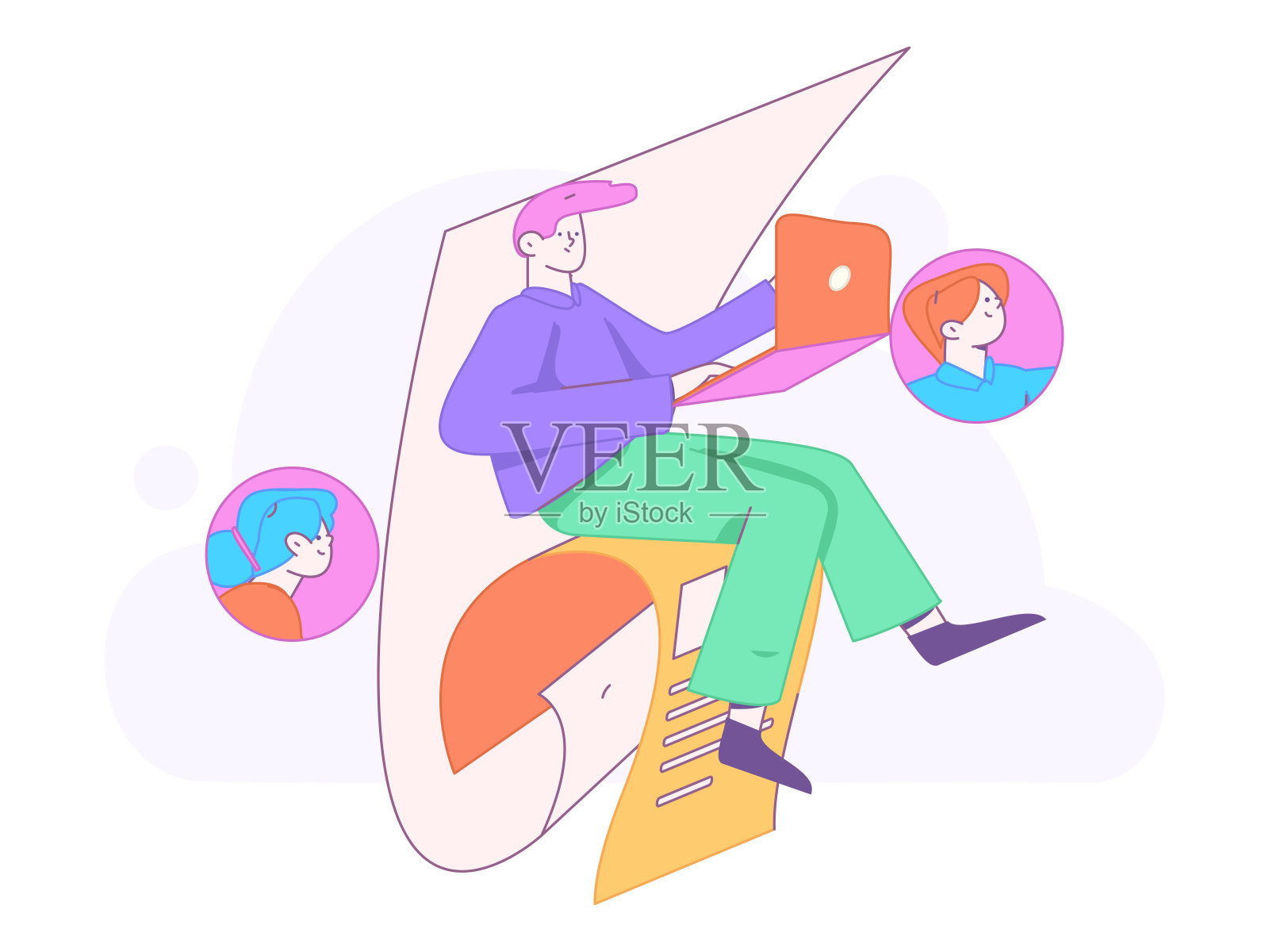 人员面试平面矢量概念操作手绘插图插画图片素材