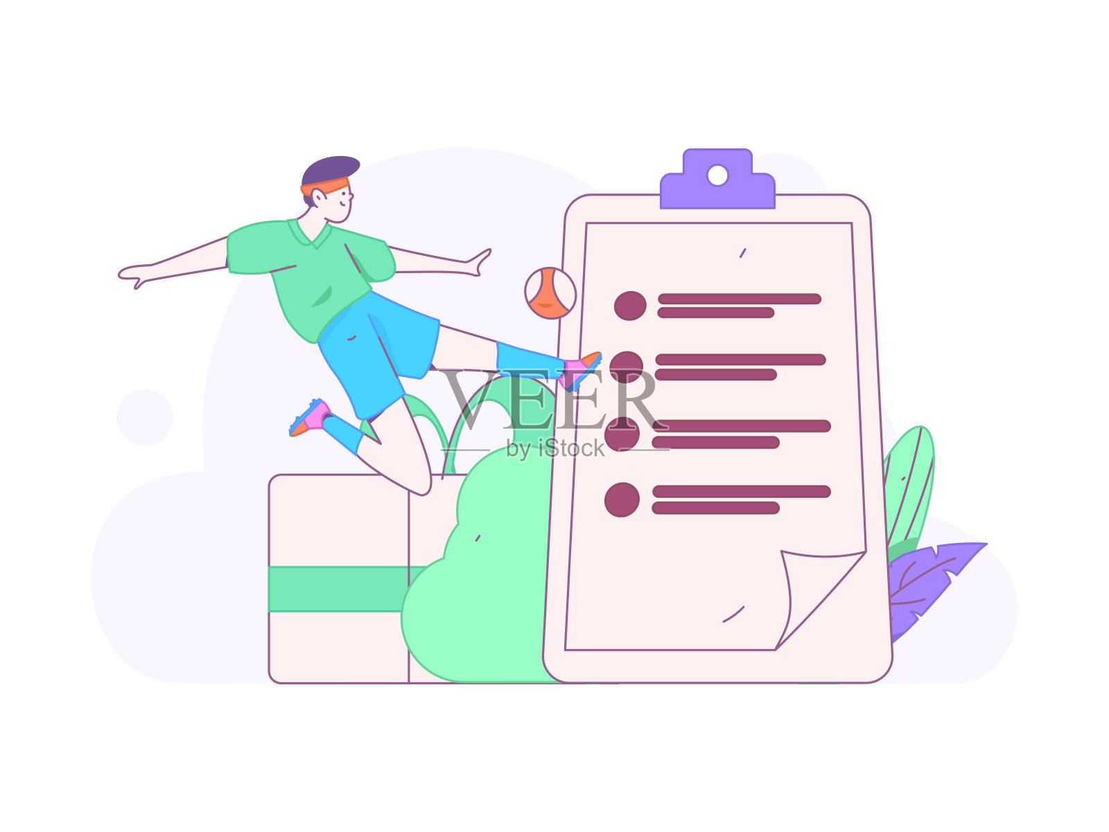 邀请朋友进行问卷平面矢量概念操作手绘插画插画图片素材