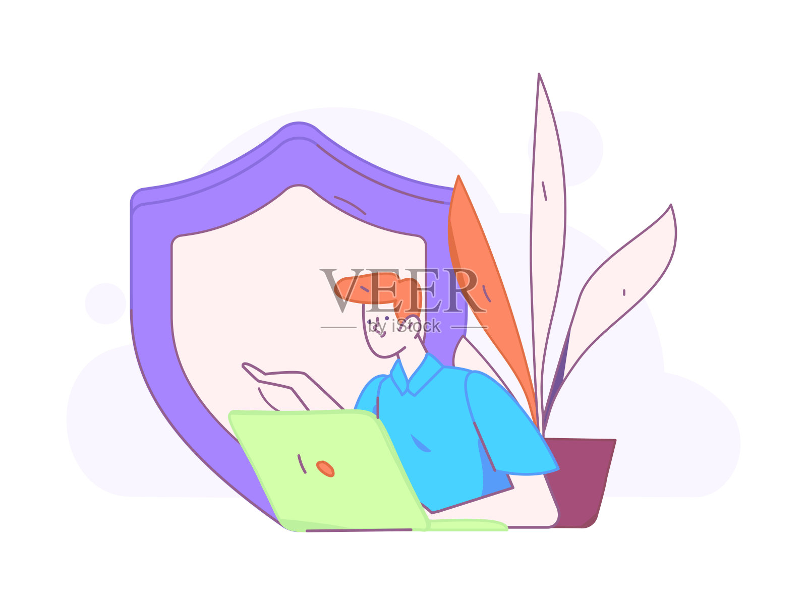 业务网络安全特性平面矢量概念操作手绘插图插画图片素材