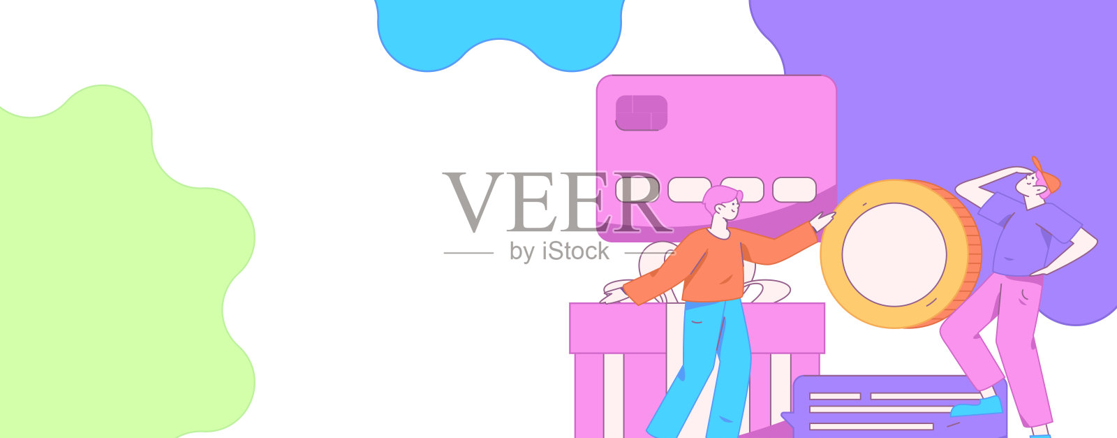 互联网理财投资平面矢量概念操作手绘插图插画图片素材