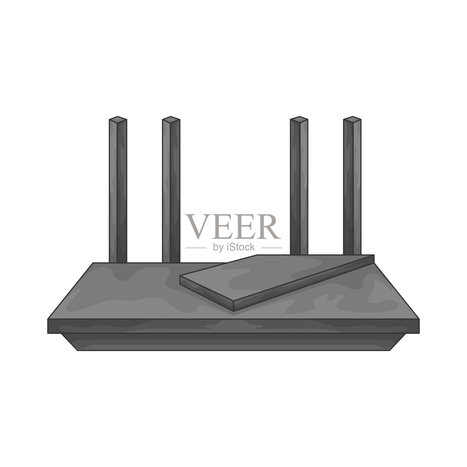 无线路由器插画图片素材