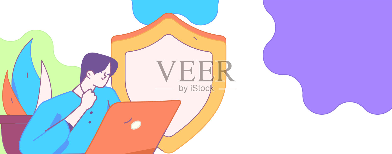 业务网络安全特性平面矢量概念操作手绘插图插画图片素材