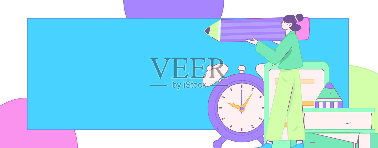 教育和学习的人平面矢量概念手绘插图插画图片素材