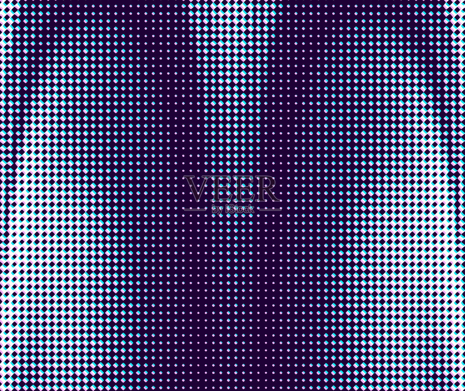 Web3半色调背景与故障技术插画图片素材