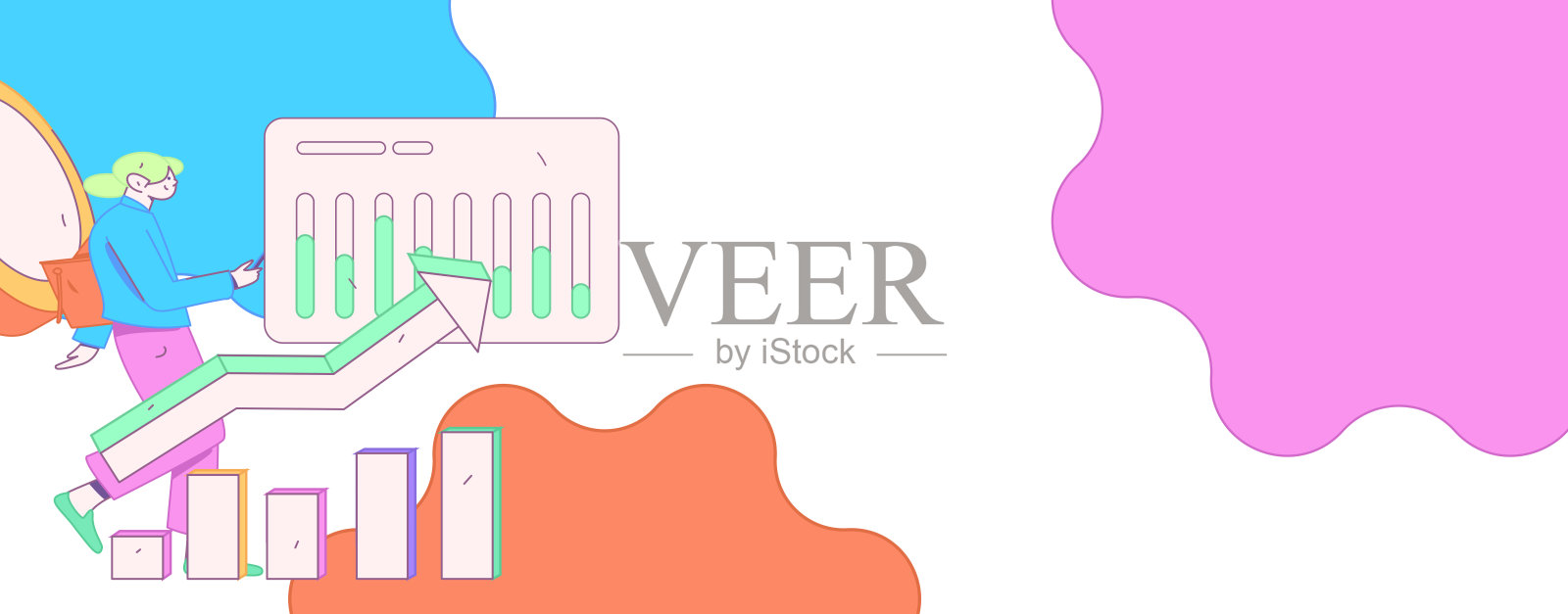 互联网理财投资平面矢量概念操作手绘插图插画图片素材