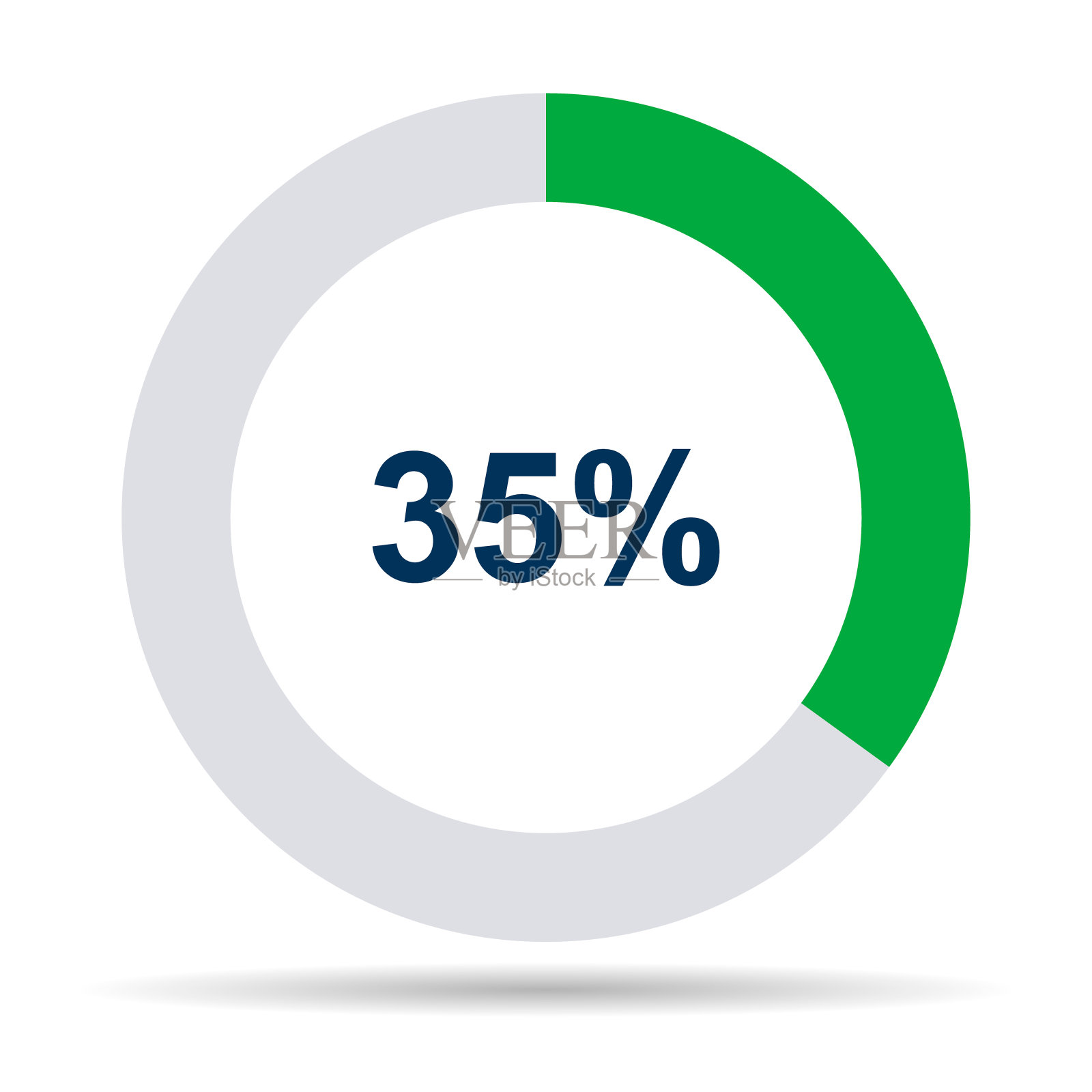 信息圆形图35%阴影图标，信息图饼设计，营销矢量插图插画图片素材