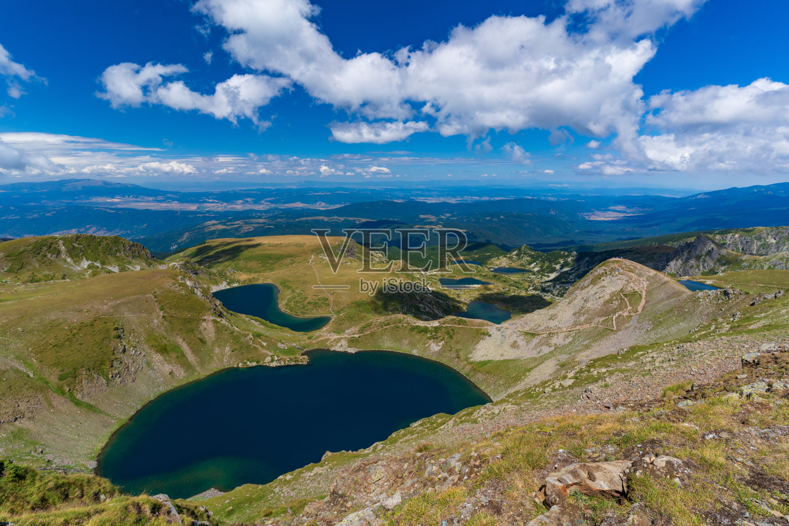 保加利亚里拉山的七个里拉湖照片摄影图片