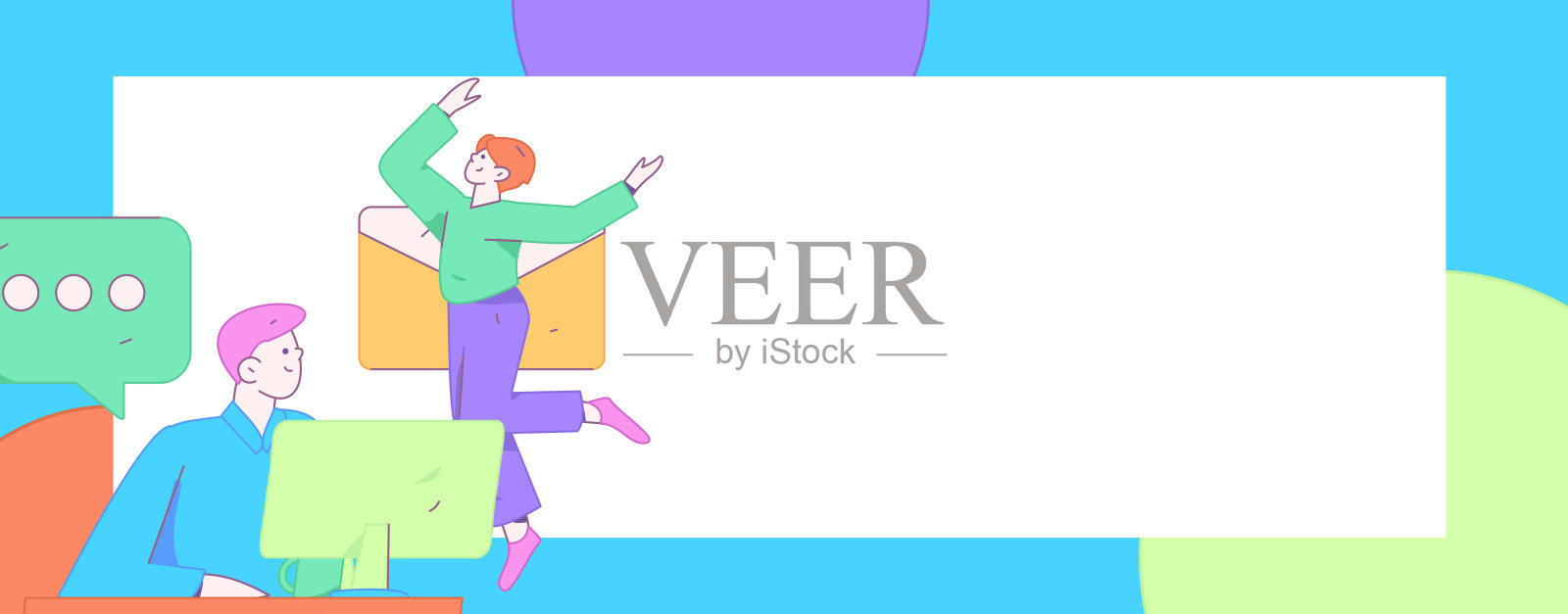 与顾问沟通平面矢量字符概念操作手绘插画插画图片素材