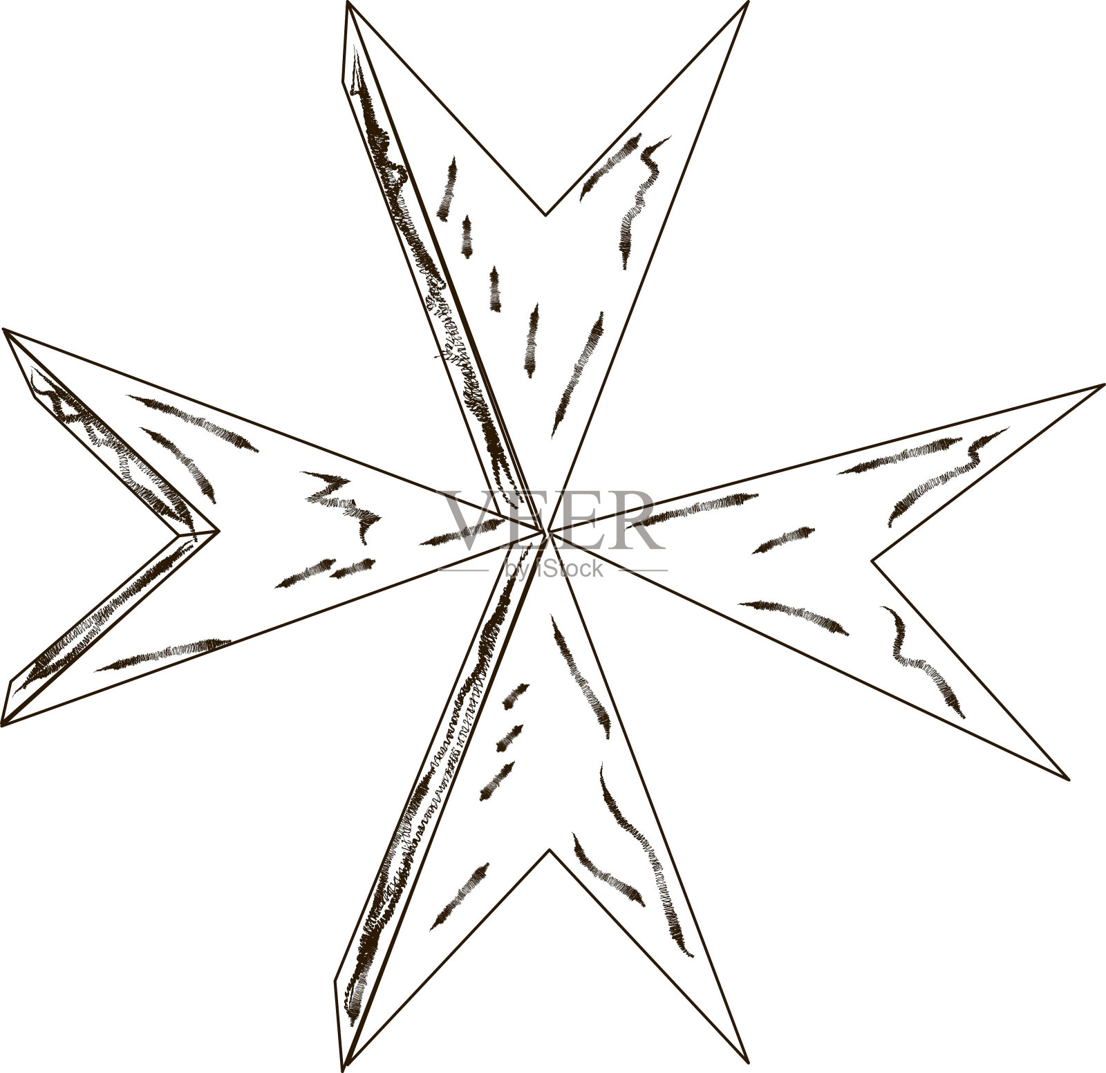 马耳他十字插画图片素材