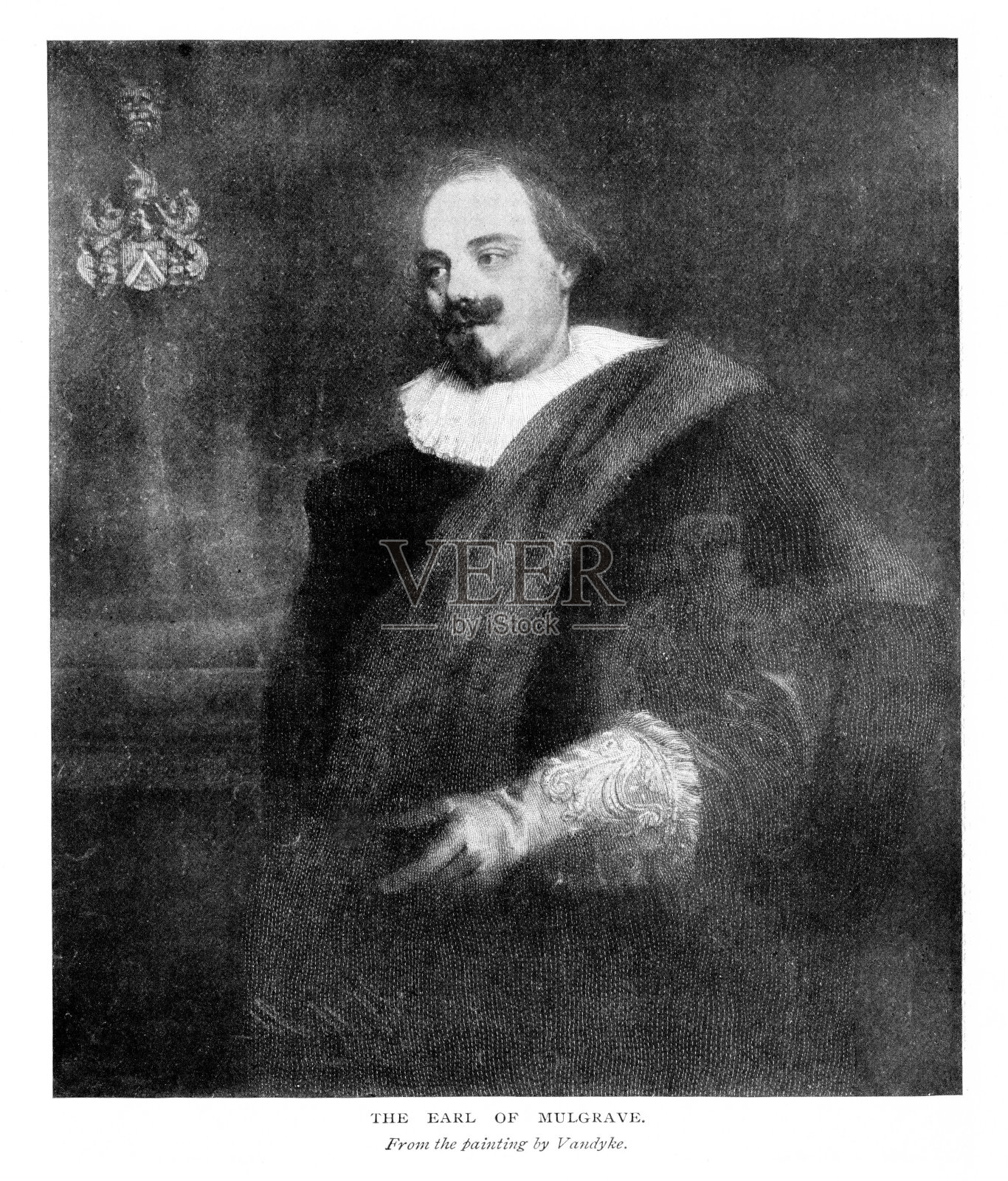 埃德蒙·谢菲尔德肖像，第三代马尔格雷夫伯爵，谢菲尔德男爵，17世纪英国历史插画图片素材