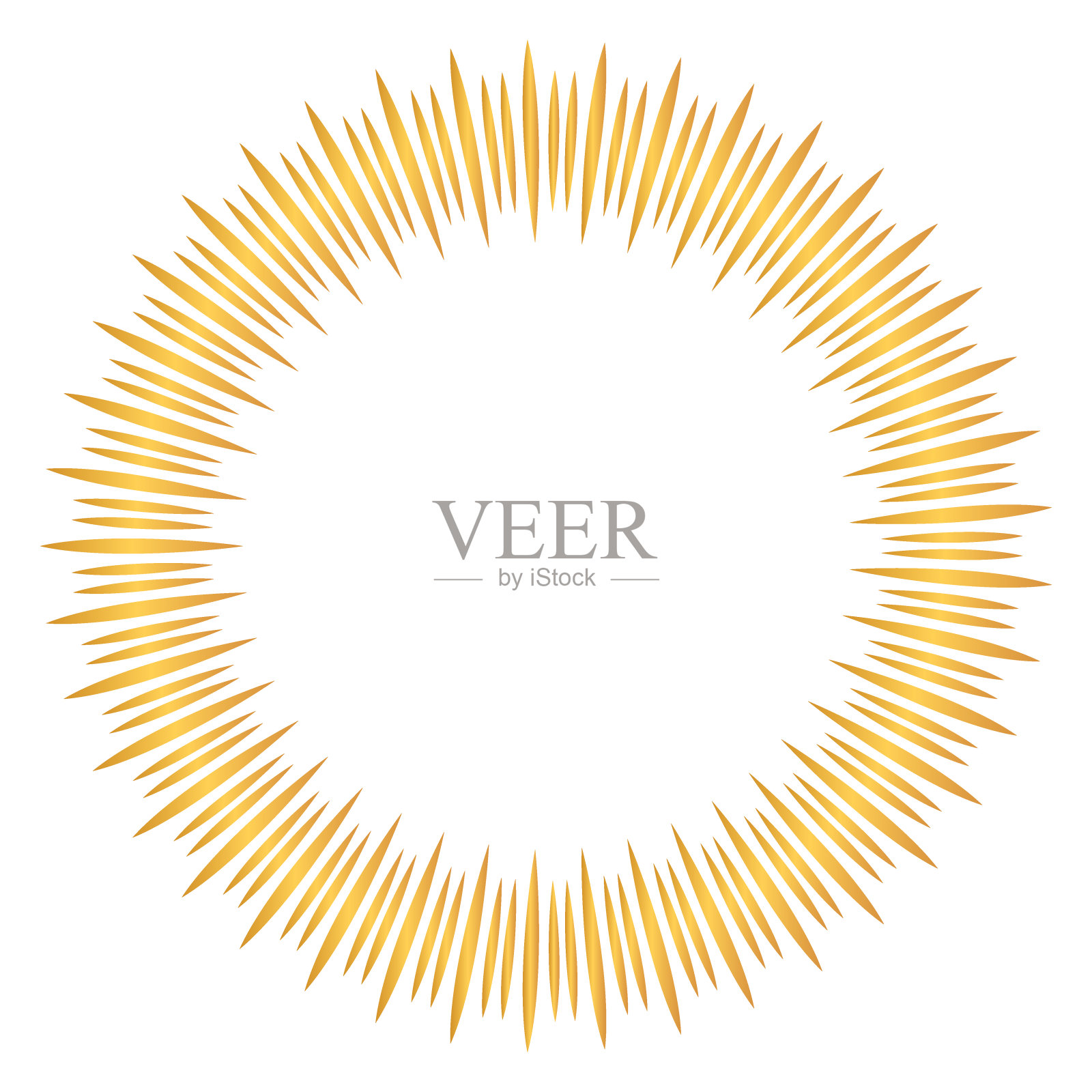 金色浓缩线条式圆形框架插画图片素材