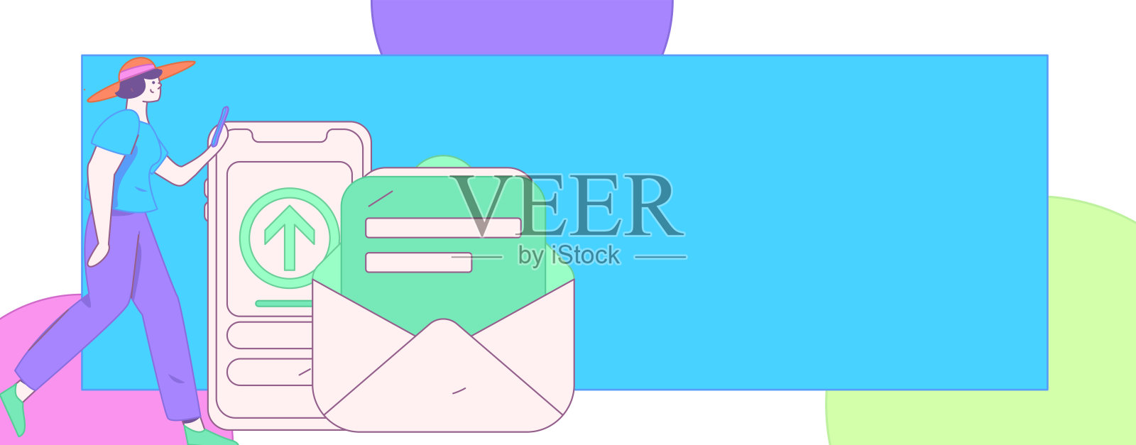 使用红包来吸引新客户和促进活动。平面矢量字符概念插图插画图片素材