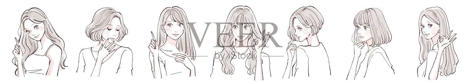 女性插画素材插画图片素材