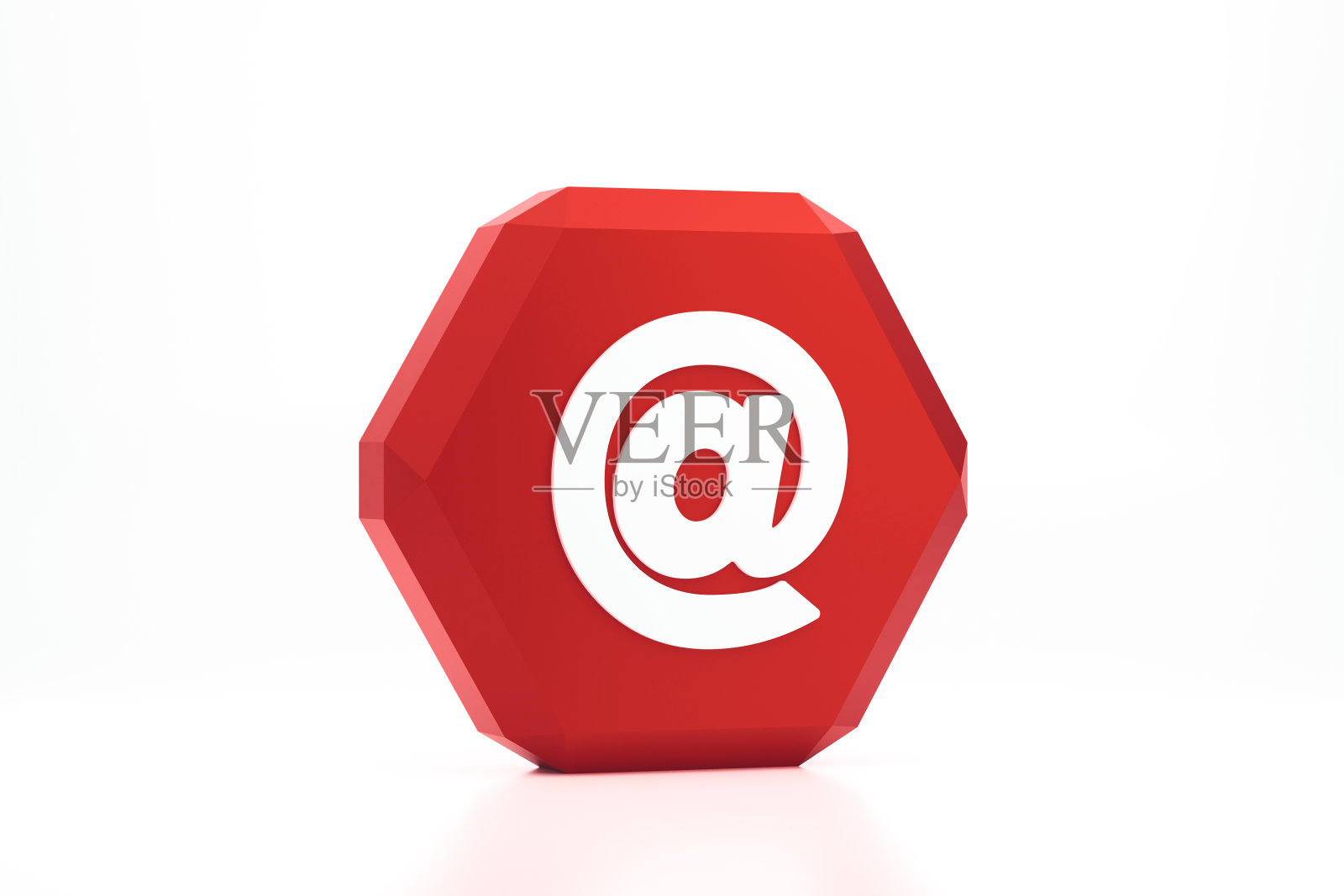 六边形和At符号照片摄影图片