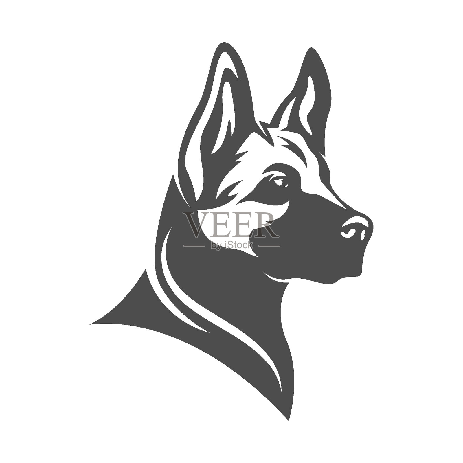 狗狗标志图标设计插画图片素材