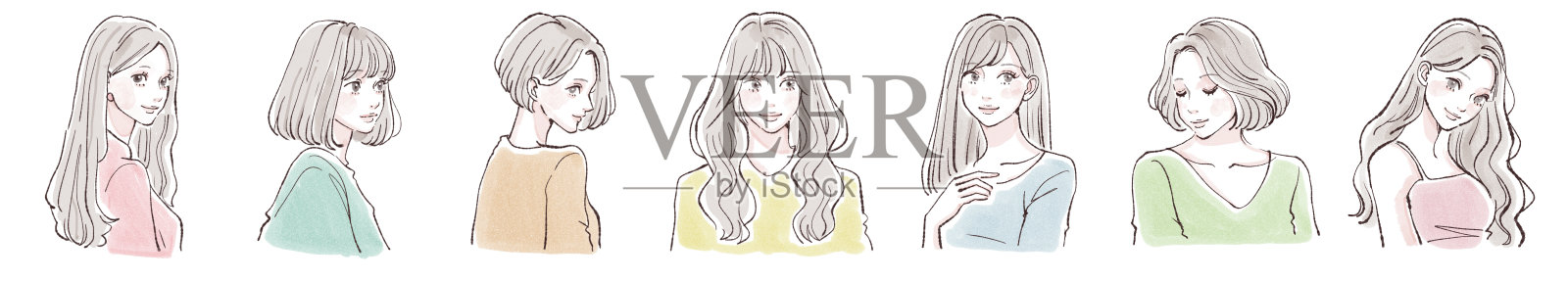 女性插画素材插画图片素材