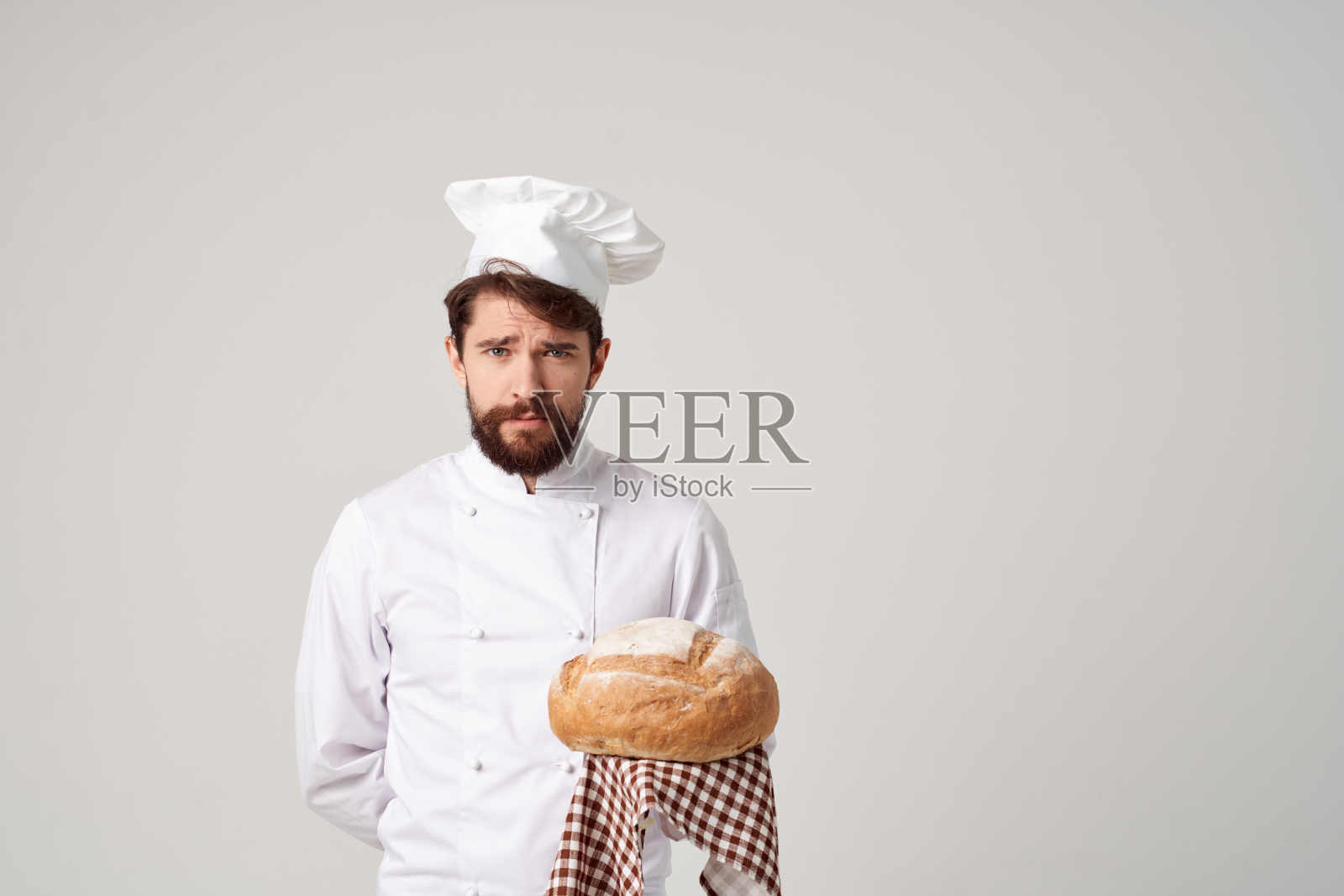 面包师餐厅提供孤立服务的背景照片摄影图片