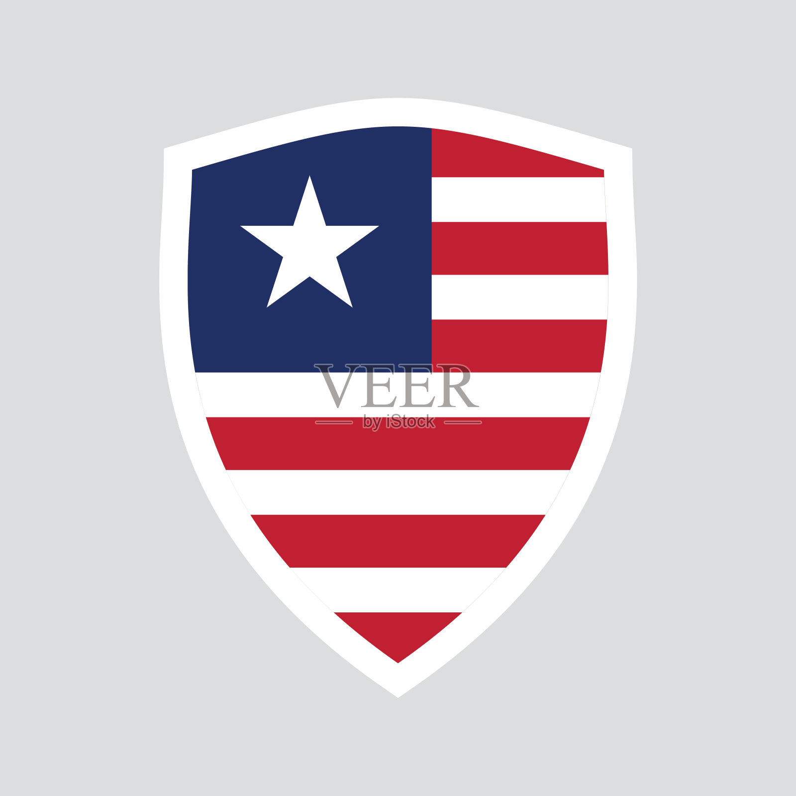 利比里亚国旗盾形边框插画图片素材