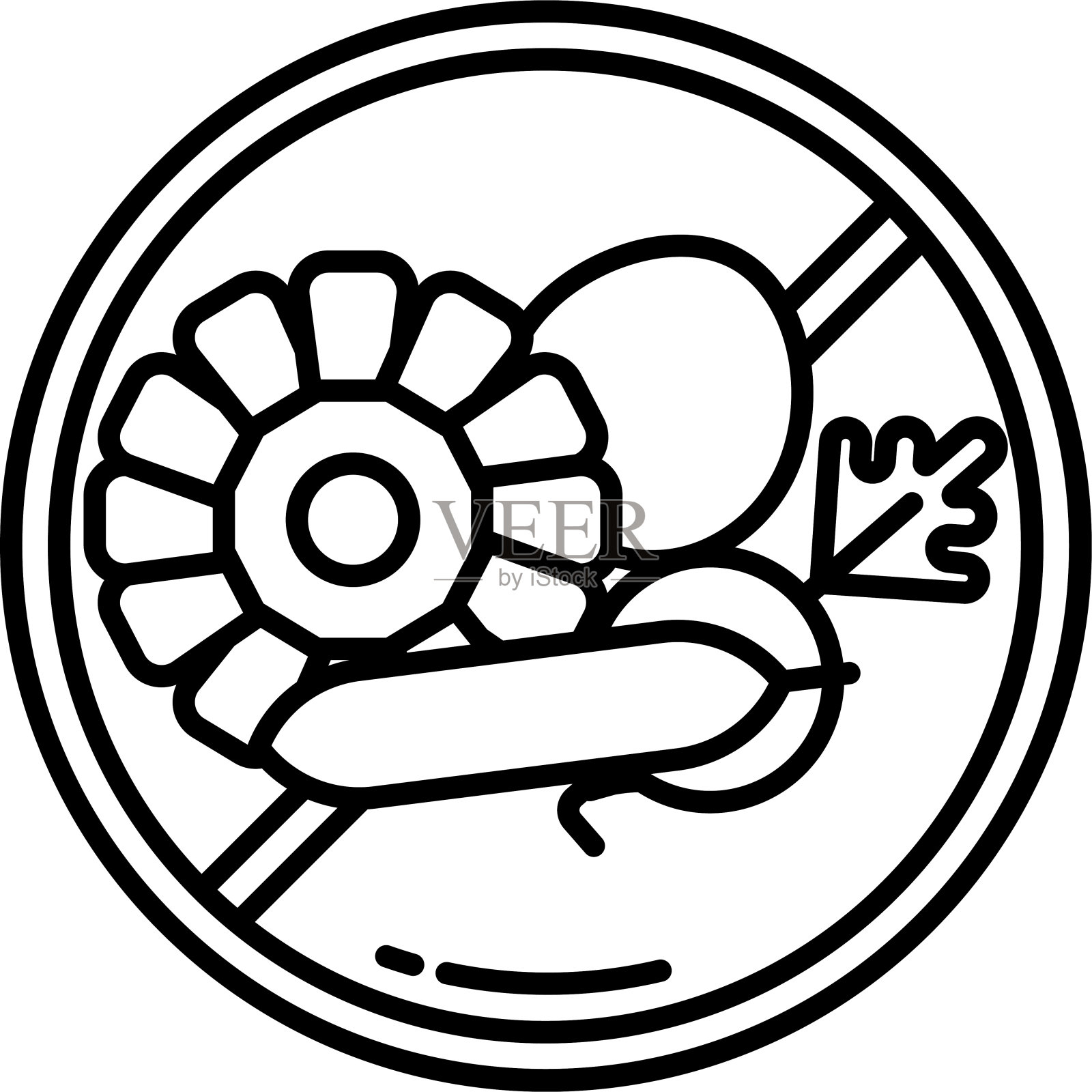 避免淀粉轮廓矢量插图插画图片素材