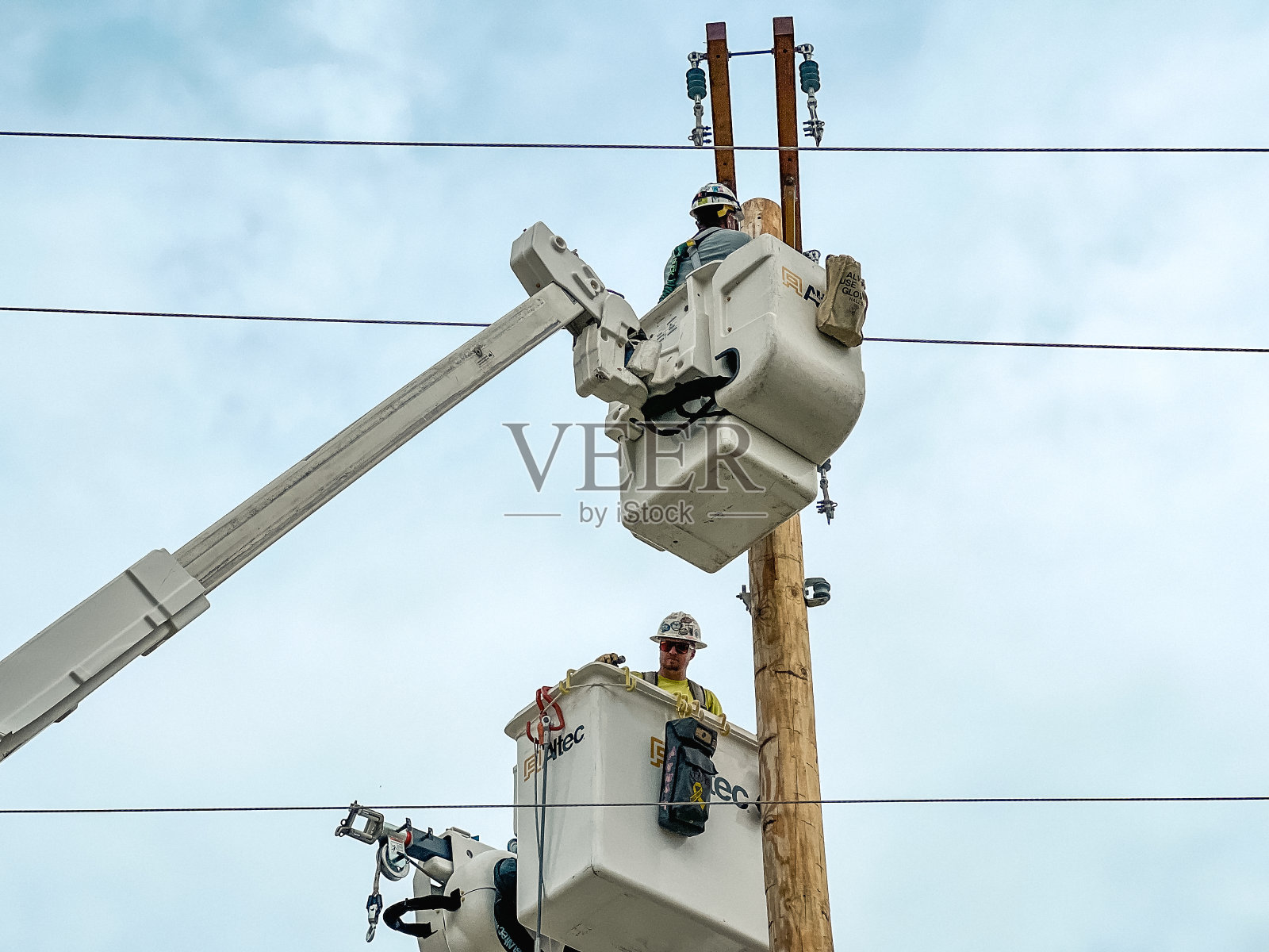线警在工作照片摄影图片