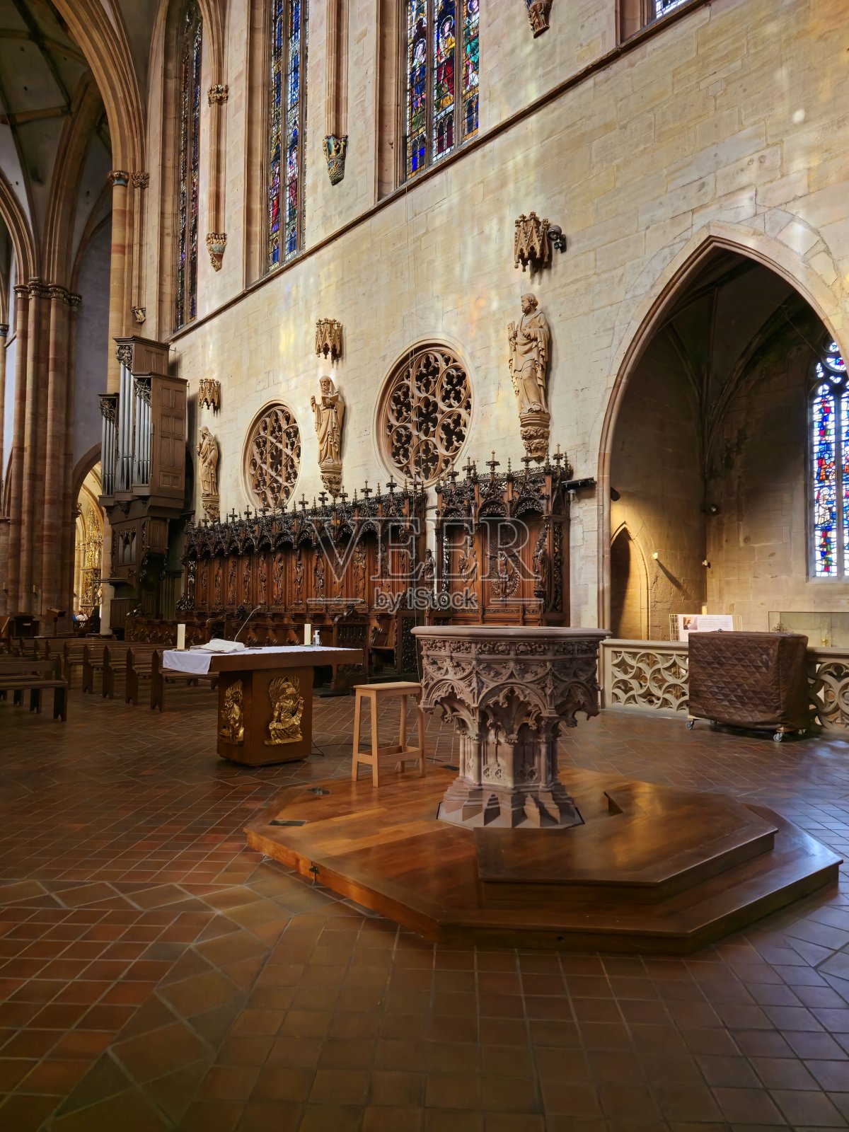 圣马丁教堂，科尔马照片摄影图片