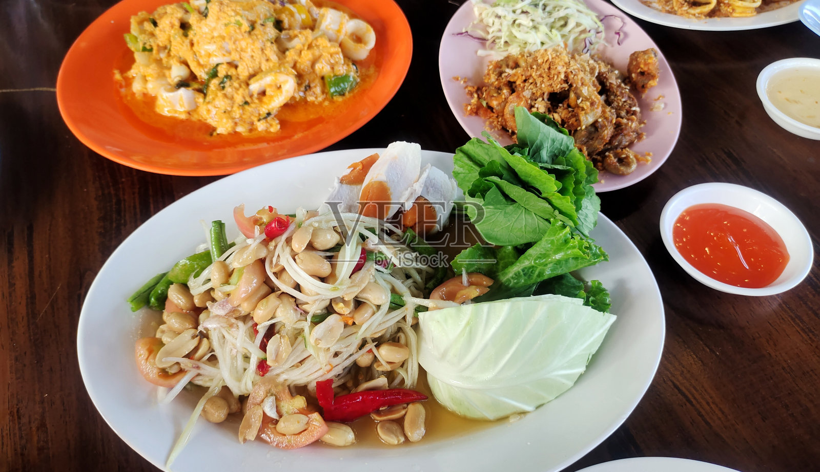 泰国菜和美味。照片摄影图片