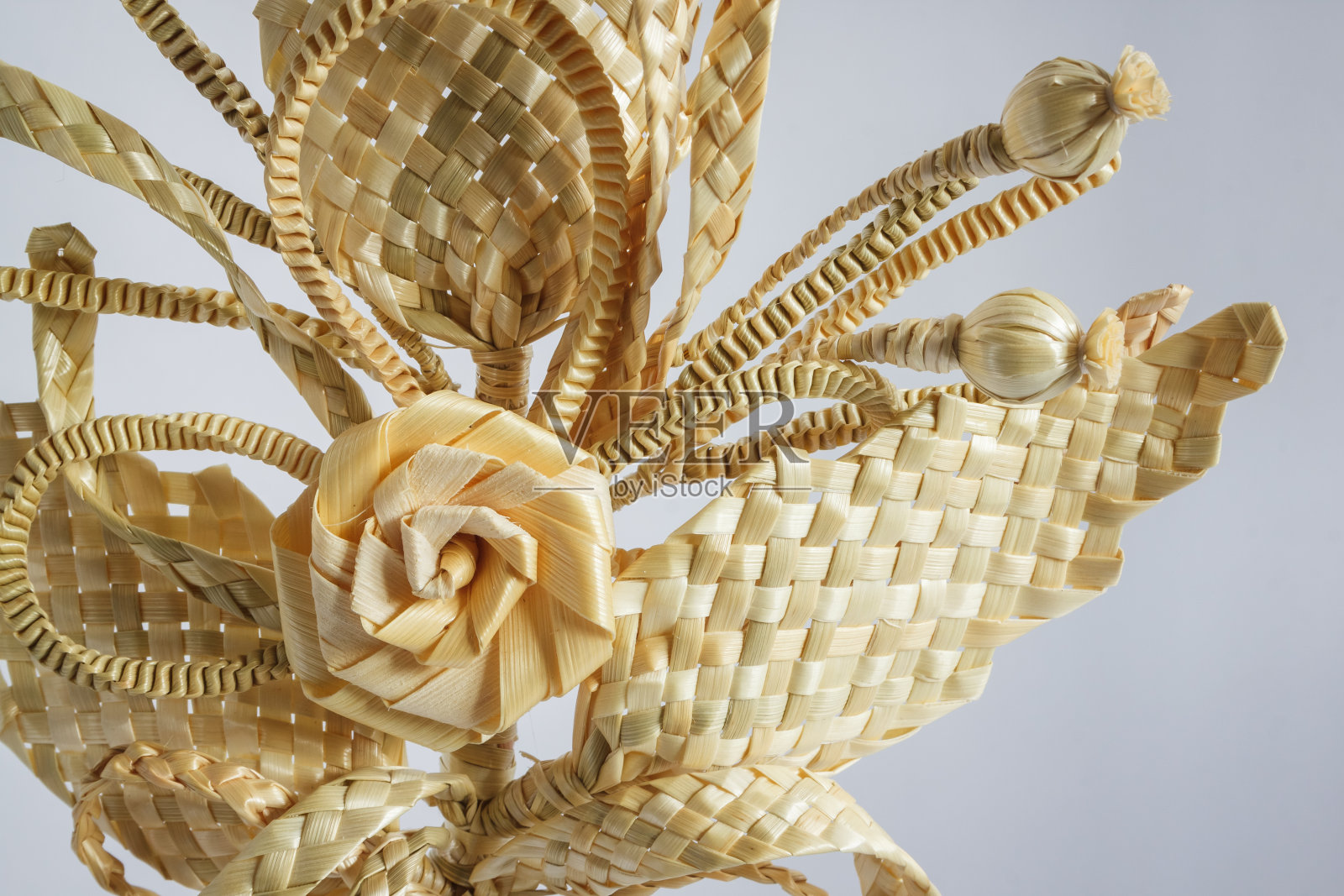 稻草装饰。照片摄影图片