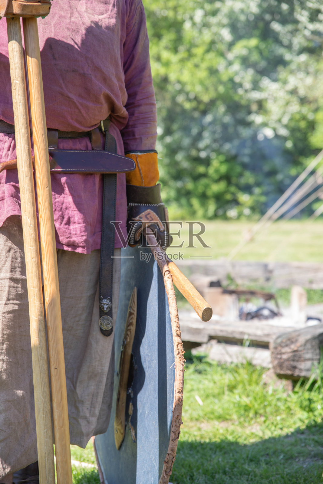 美丽的丹麦维京战士照片摄影图片