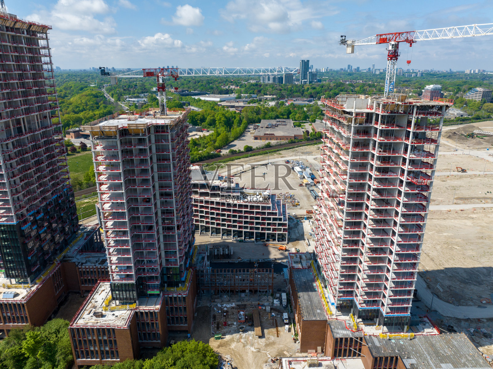 多伦多北约克的高层建筑，扩展的城市照片摄影图片