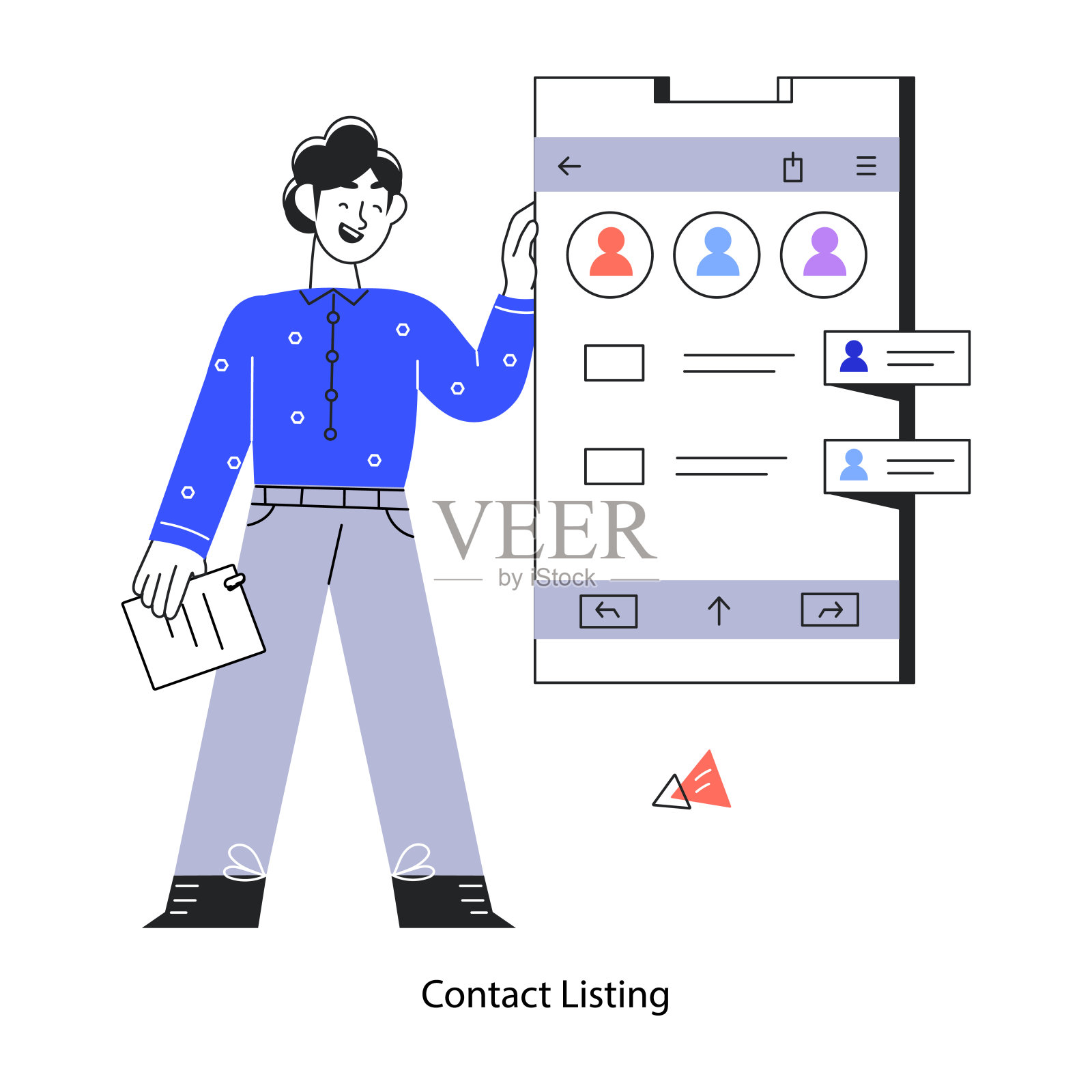 联系清单插画图片素材