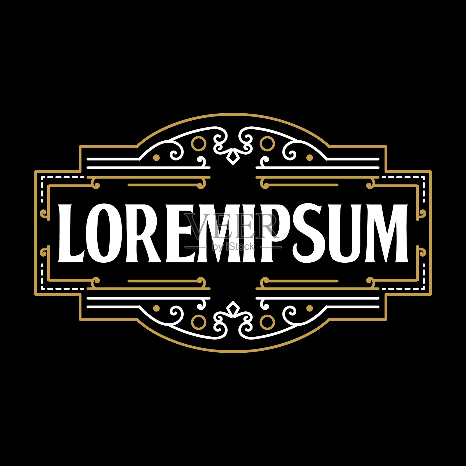 古董旧经典复古徽章徽章标签设计插画图片素材